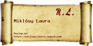 Miklósy Laura névjegykártya