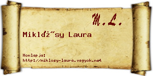 Miklósy Laura névjegykártya